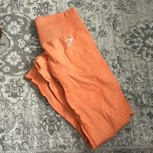 Orange gymshark full length workout legging